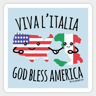 Viva L'Italia & God Bless America Sticker